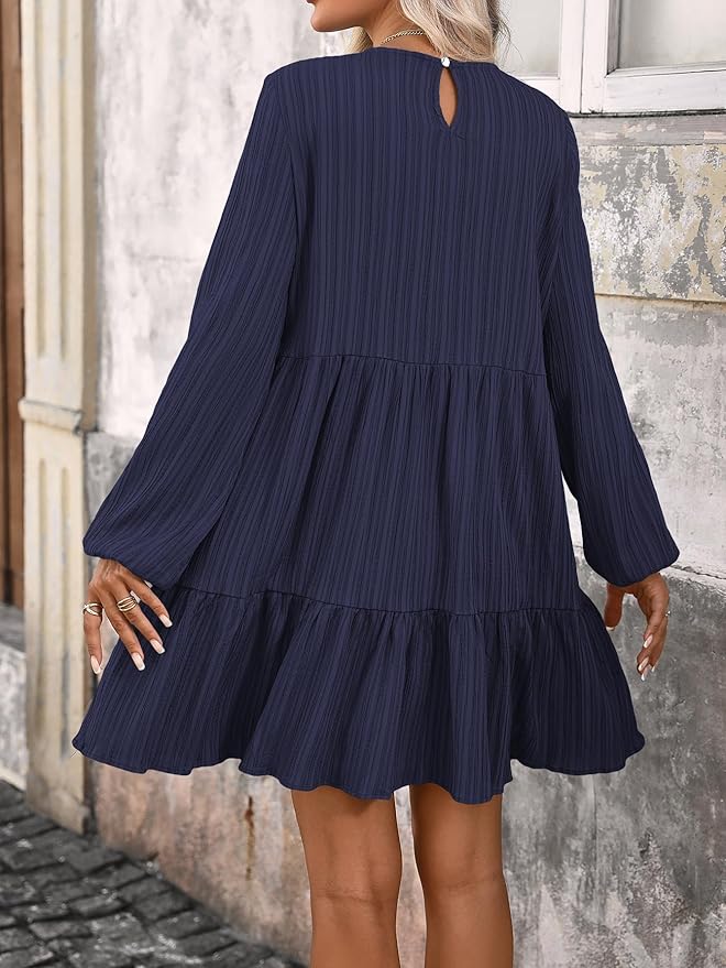 Casual Summer Long Sleeve Dress WD5 - Image 2