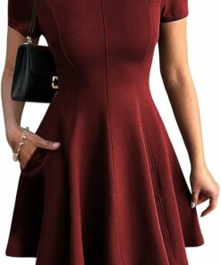 Elegant A Line Ruffle Mini Dress WD40