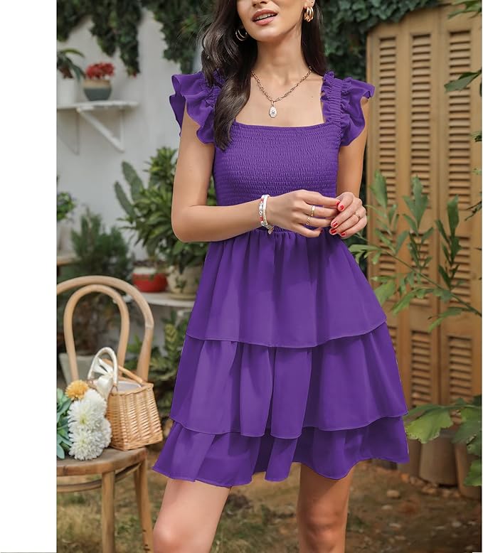 Fashion Sleeveless Ruffle Dress WD19 - Image 2