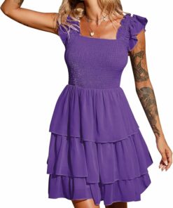 Fashion Sleeveless Ruffle Dress WD19