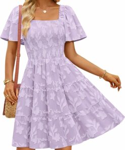 Lilac Square Neck Mini Dress WD11