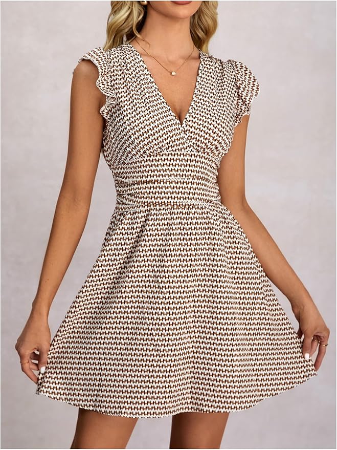 Women's Deep V Neck Dress WD30 - Image 2