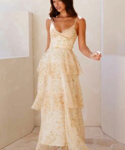 Sun Shining Through Maxi Dress Yellow WD53